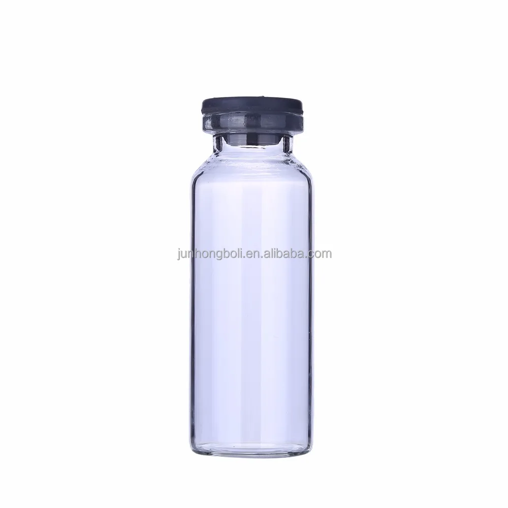 10ml 20ml 30ml Clear glass penicillin bottle liquid medicine empty injection bottle with rubber stopper glass pencillin bottle