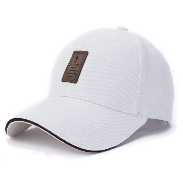 High quality golf caps logo cotton leather patch caps cheap baseball caps