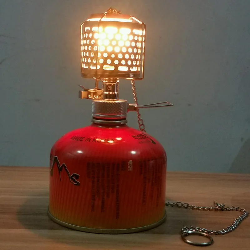 Mini Stainless Steel Ultralight Camping Outdoor Portable Gas Lamp light lantern
