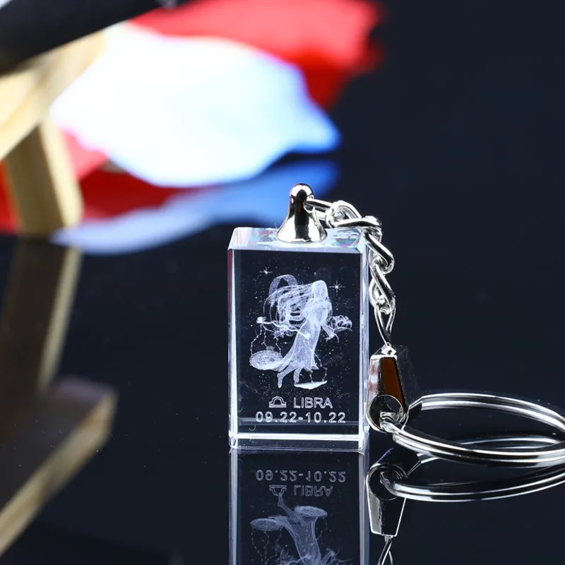 
China supplier online wholesale personalized crystal glass keychains 