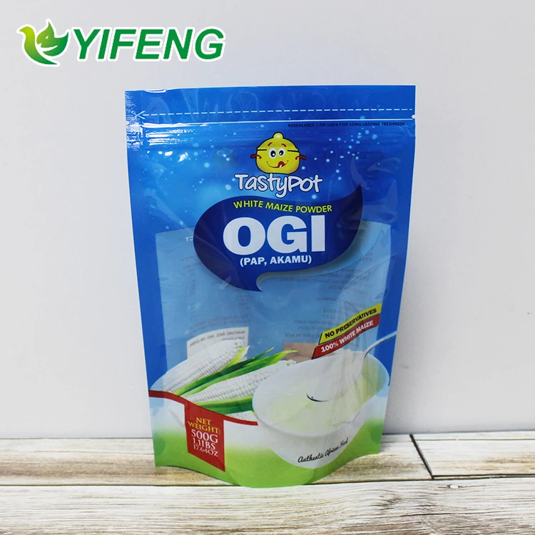 Professional Matt White Ziplock Plactias Stand Up Pouch With Zipper For Food Product Bags