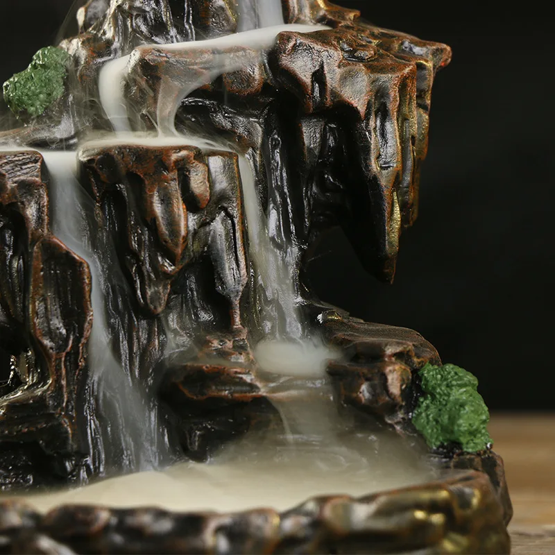 APHACATOP creative resins waterfall backflow incense burner  home dector cone incense holder