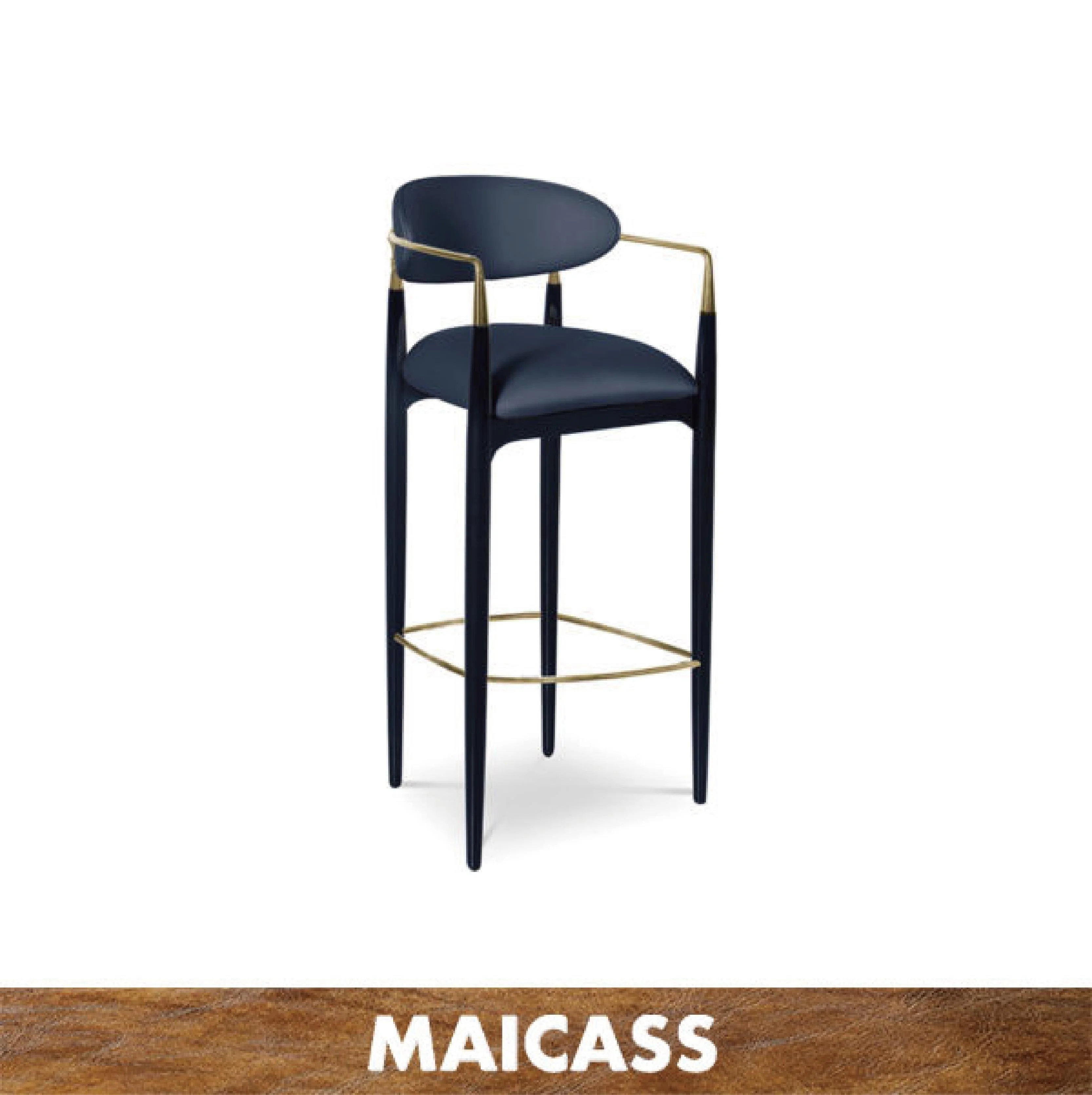 
modern high gloss black lacquer counter stool 