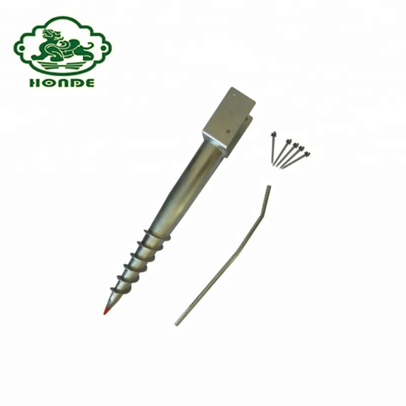 Galvanized 4x4 Ground Anchor Post Spike for Construction and Timber Structure