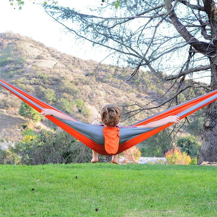 Camping backpacking hammock tent waterproof doubler hamock, hanging swing parachute folding nylon portable hammock