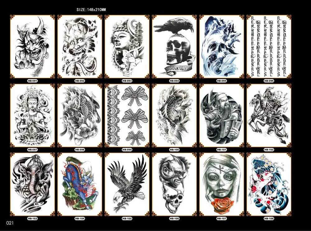 
CreateTribal Eagle Body GlitterTattoo Sticker For Men 