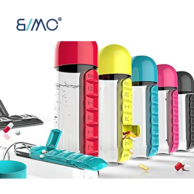 Plastic Pill Reminder for Pill Bottle Detachable Pill Box Organizer Health Planner for Weekly Daily Vitamin Medicine