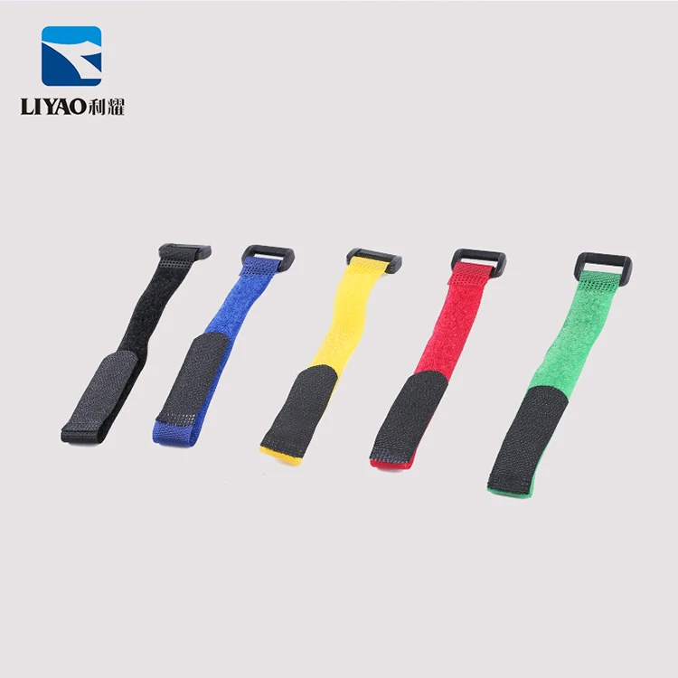 Customized Hook and Loop Cable Ties Flexible Reusable Soft Nylon Printed  Strap With Buckle Color or LOGO Customization Quality