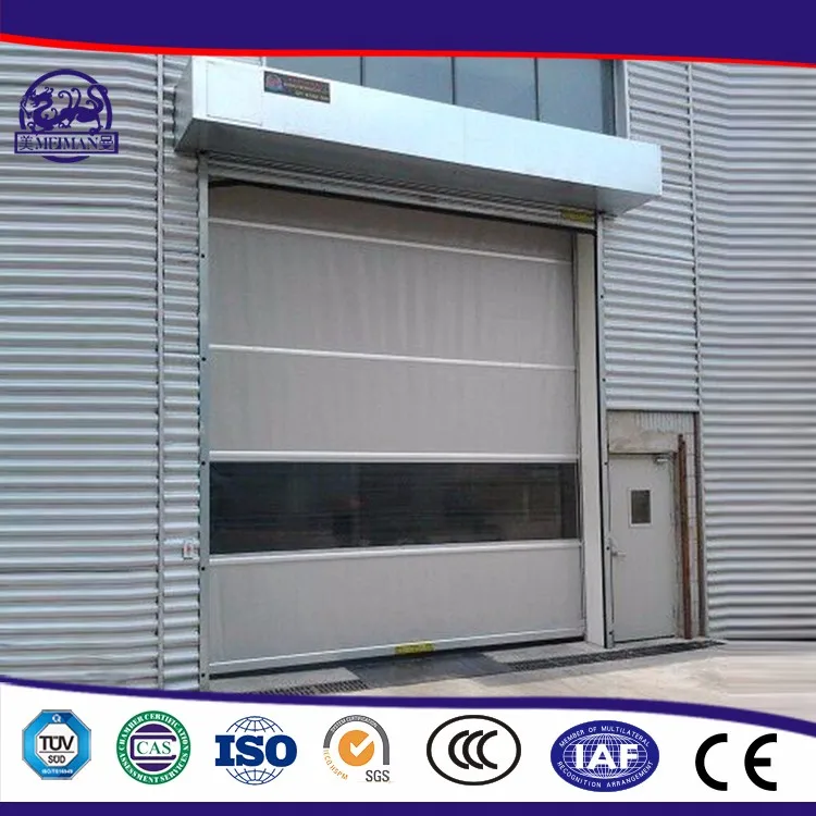 CE Certified Fast Rapid Automatic Industrial PVC High Speed Rolling Fabric Roll Doors