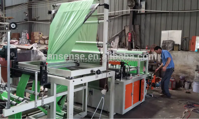 RLD 1300 String Ribbon Rolling Garbage Bag Making Machine Without Paper Core   Trash Bag On Roll Making Machine