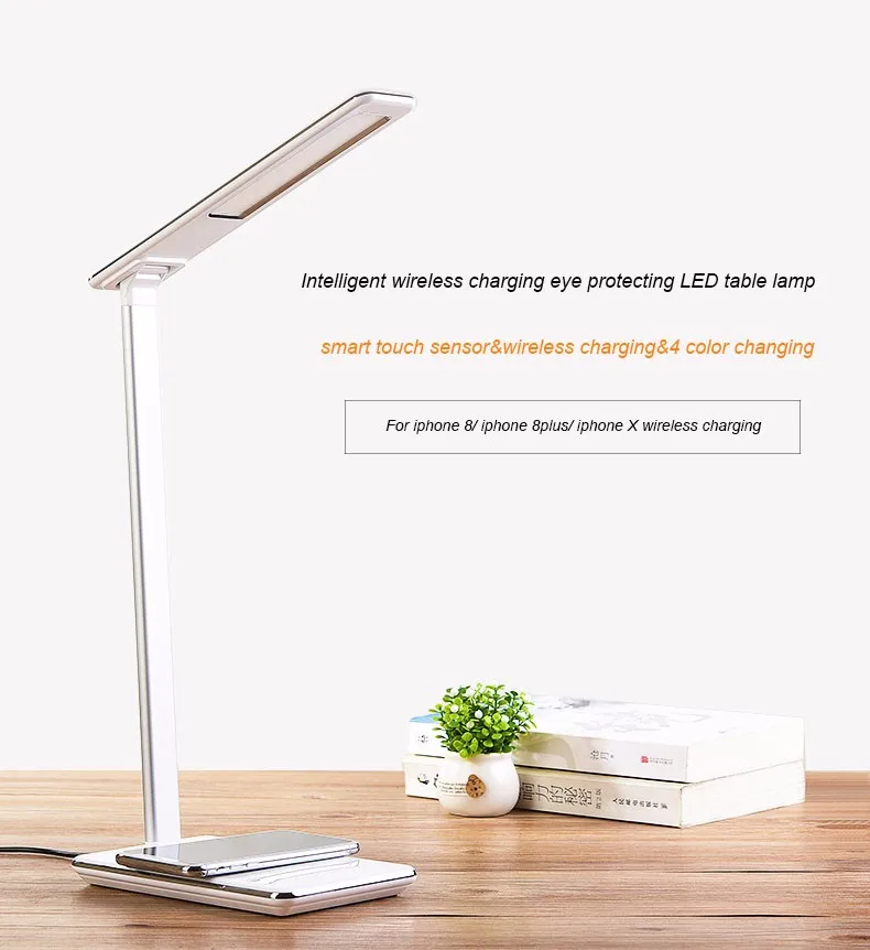 wholesale Wireless charging lamp intertek led desk lamp with usb and timer for study reading work office task light