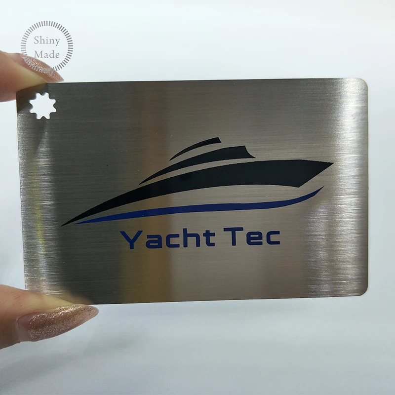 
Factory wholesale custom brushed finish metal stainless steel business card 