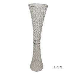 Luxury Wedding Table Centerpieces Crystal Candelabra Flower Stand Flower Base For Wedding Centerpieces Table Decoration