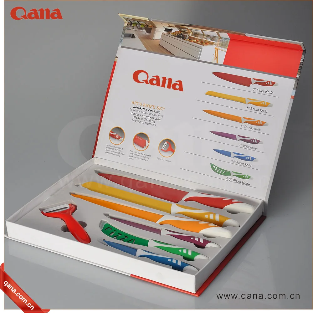 QANA Factory Wholesale OEM high quality damascus Stainless Steel swiss Kitchen butcher knife magnetic block cleaver knife