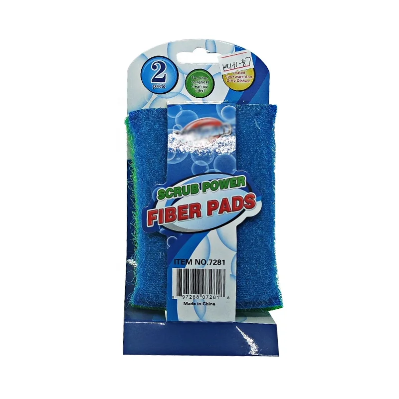 Round shape kitchen cleaning sponge scrubber