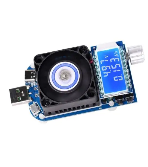 Adjustable electronic load resistor usb false load qc3.0 decoy fast charger battery tester