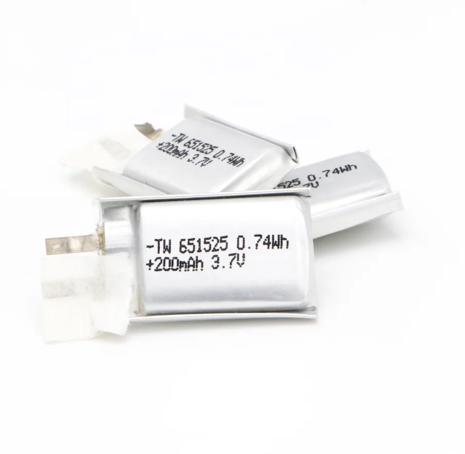 Огнестойкий ультратонкий дешевый литий-полимерный ионный аккумулятор 651525 200 мАч 3 7 в для умных часов гольф-мобиля