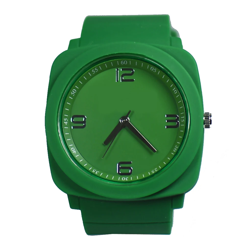 2024  Newest custom logo men watch silicone 3ATM Waterproof Glass Lens stainless steel back waterproof watches for men