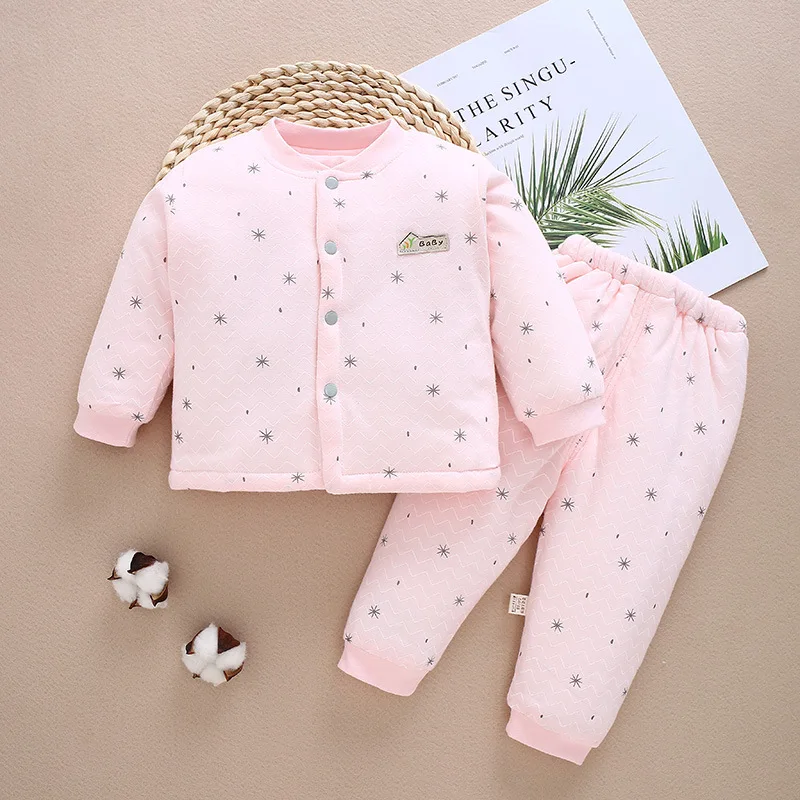 
Hot explosions quilted thickened two-piece cotton coat newborn baby cotton underwear 