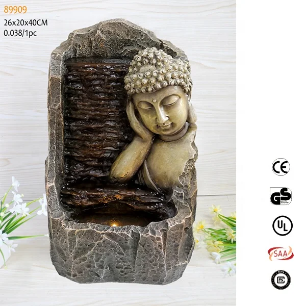 
Professional factory supply buddha fountain led light buddha face table fountain 