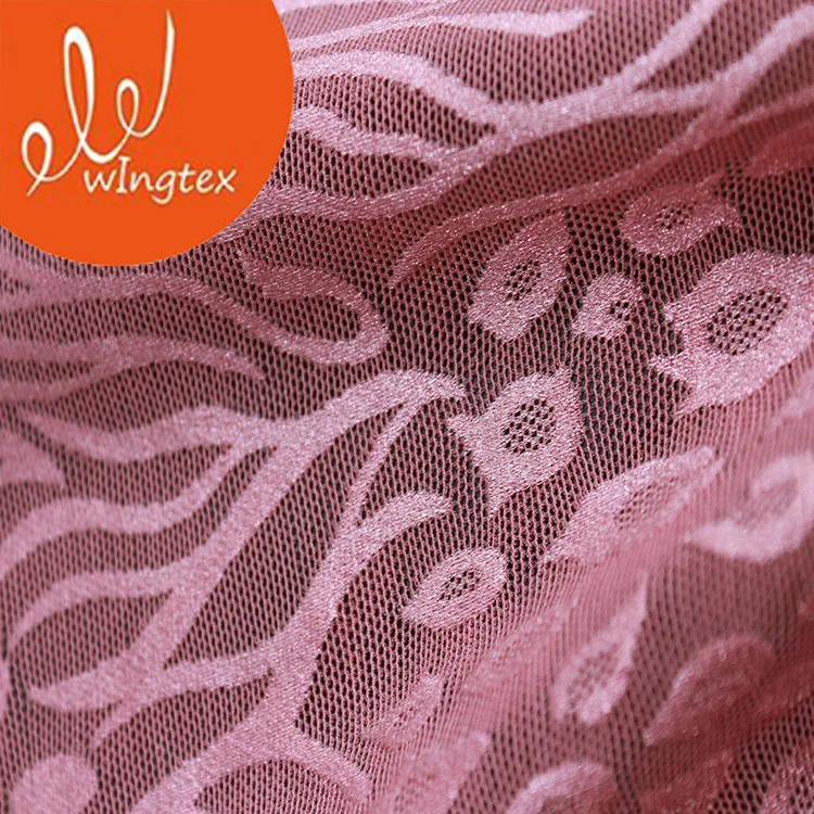 Fabric textiles130gsm Noly73% Spandex27% leopard jacquard soft elastic for underwear
