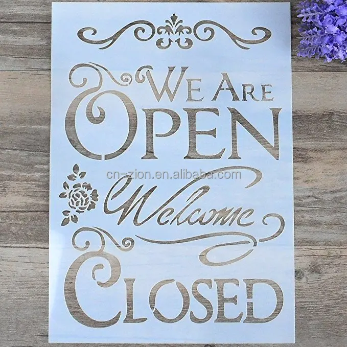 Customized Mylar 12inch size DIY Decorative Stencil Template for Painting on Walls Furniture Crafts