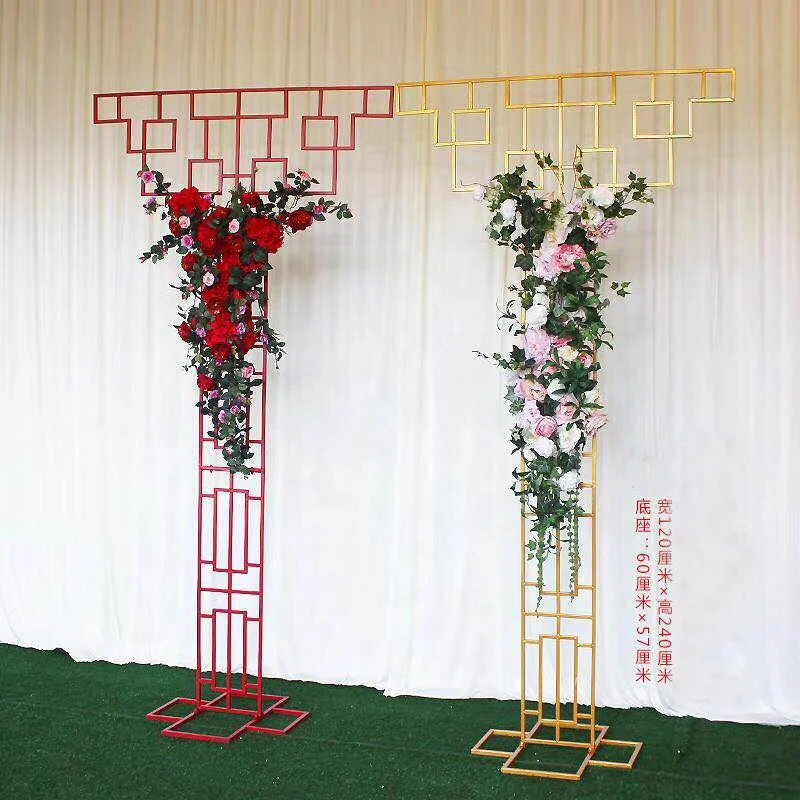 Chinese style T shape metal screens  panel  weddings decorations event party stage background