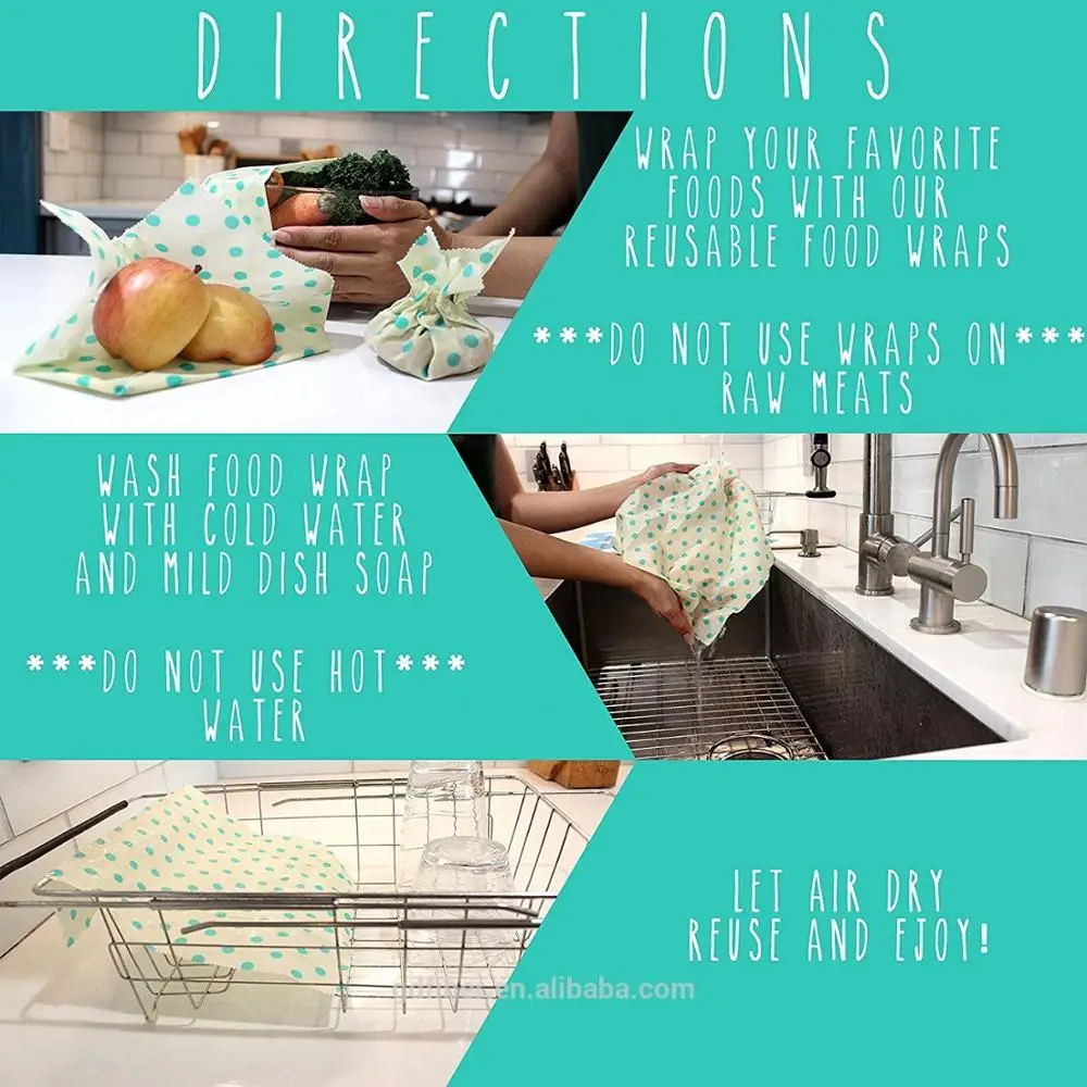 Дешевые компания получает крупную скидку на нетоксичные Моющиеся Многоразовые натуральный органический пчелиный воск Эко-дружественных пищевые продукты упаковка