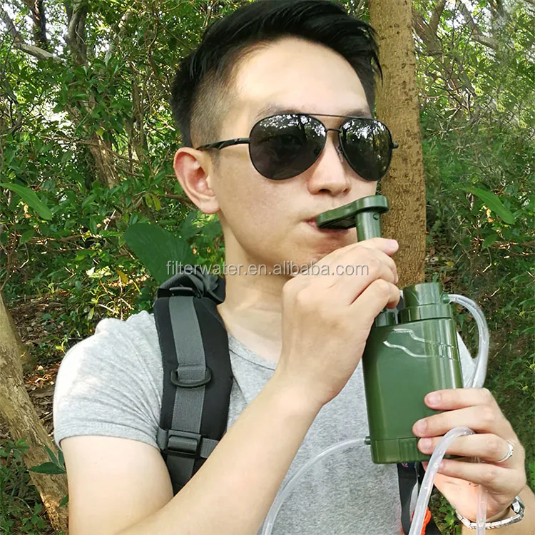 Personal portable Survival Camping Multifunctional water filter equipment for  first aid kit tools,hiking survival