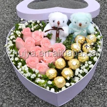 Hebei huiya heart shape floral foam for flower box, wet floral foam wholesale flower arrange usd in plant