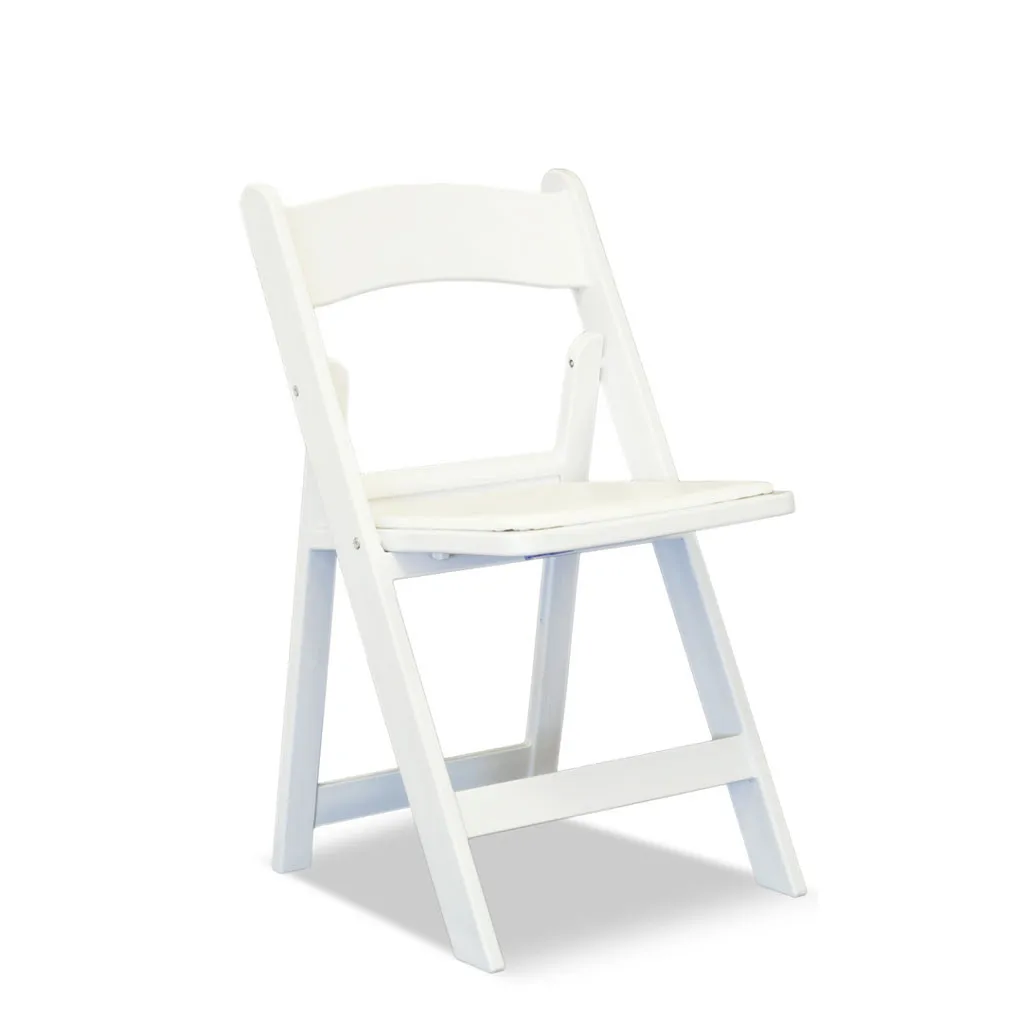 Factory Price America Resin Folding Padded White Chair For Event And Weddings Rental
