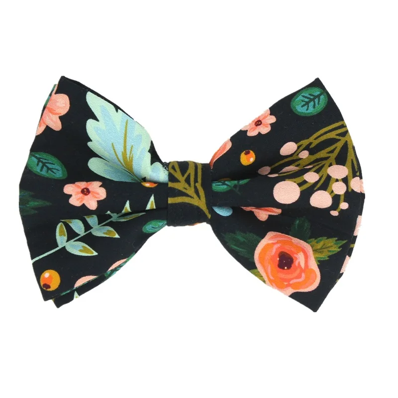 
floral personalized pet bow tie dog bandana collar with handmade wholesale for holidays gifts 