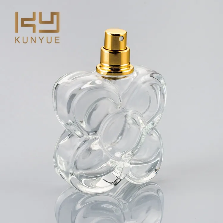 50ml Butterfly Shape Spray Transparent Glass Perfume Bottle
