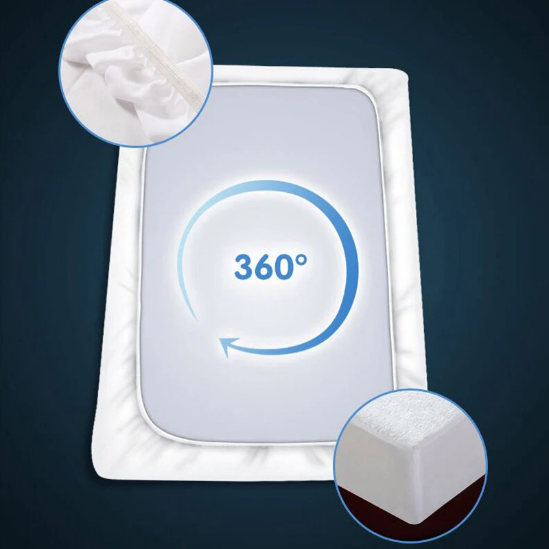 Hot selling hotel  water proof hypoallergenic  bedspread bed cover tpu waterproof mattress protector