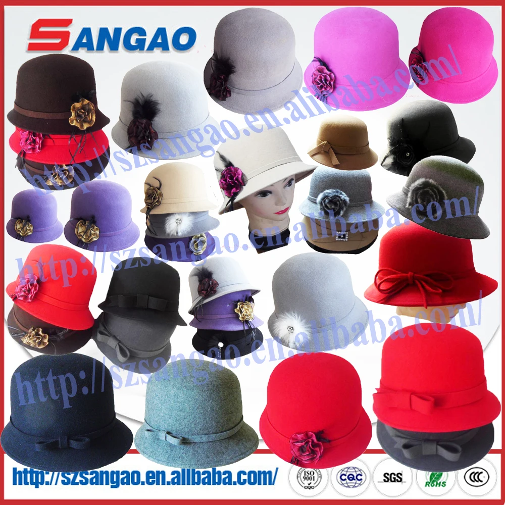Wholesale ladies New designer church hat bucket  for women for fashion