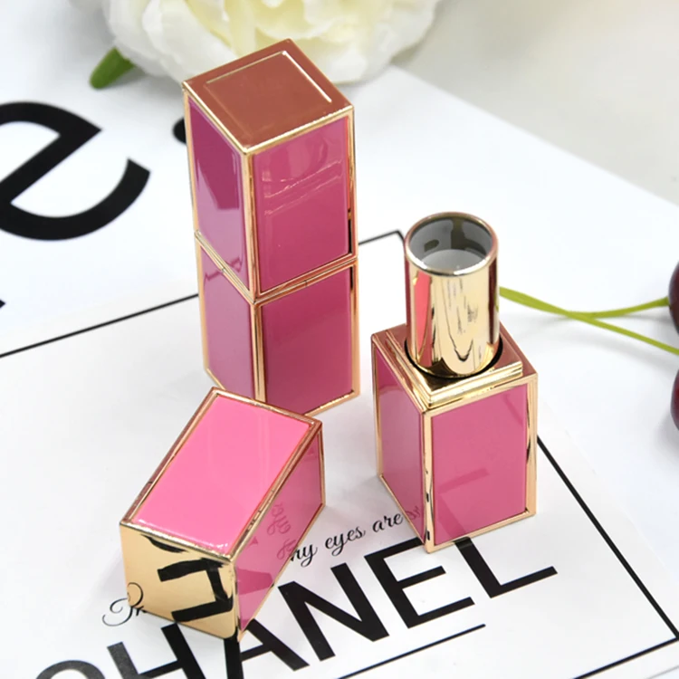 
Hot Sell Pink Square Lipstick Empty Tube with Magnetic Best Quality Lower Price Private Label Factory Price 