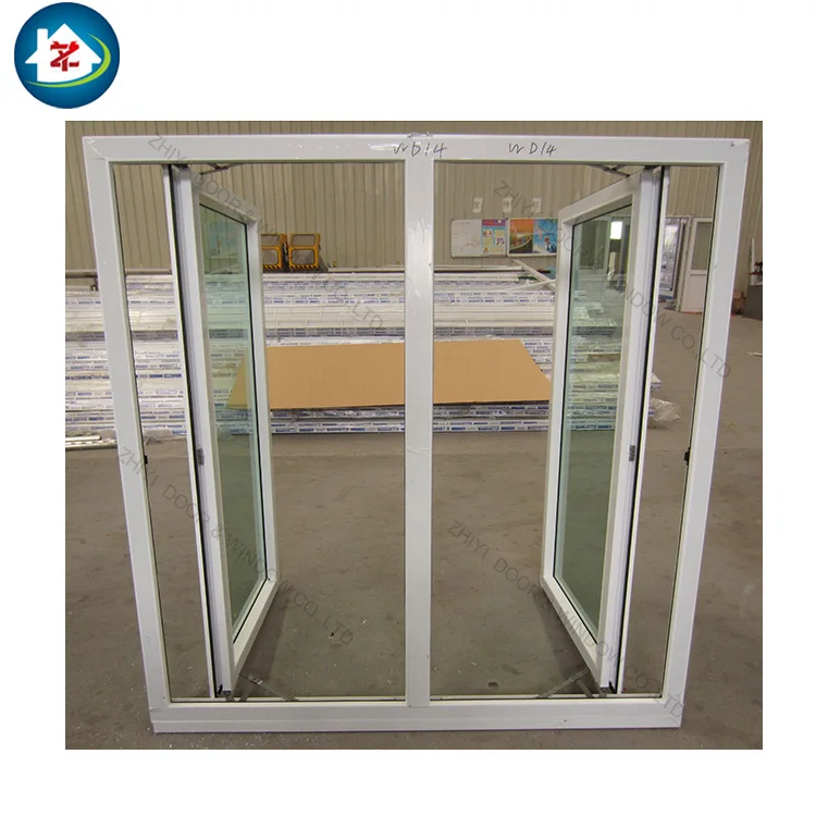 High-end Arch Top UPVC Grill Casement Window With Retractable Mesh