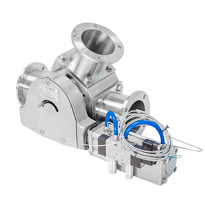 For Powder Pneumatic Conveying System 3-way Valve Diverter Conveyor