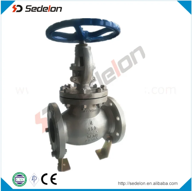Sedelon Oil and Gas High Pressure 1500lb cast stainless steel WCB hand wheel steel flanged connection globe valves