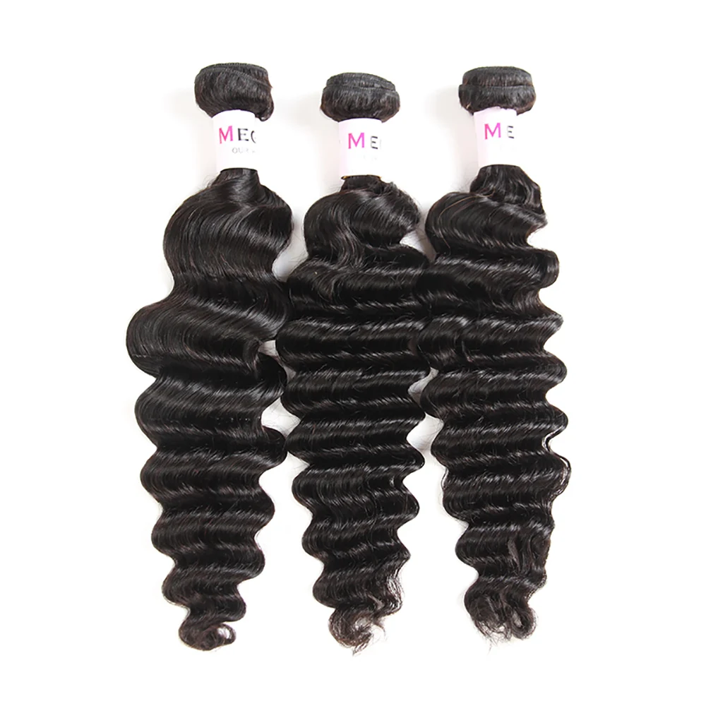 MEGALOOK 10a Mohawk Remy Tropical Natural Virgin Russian Deep Exotic Curly Hair Products