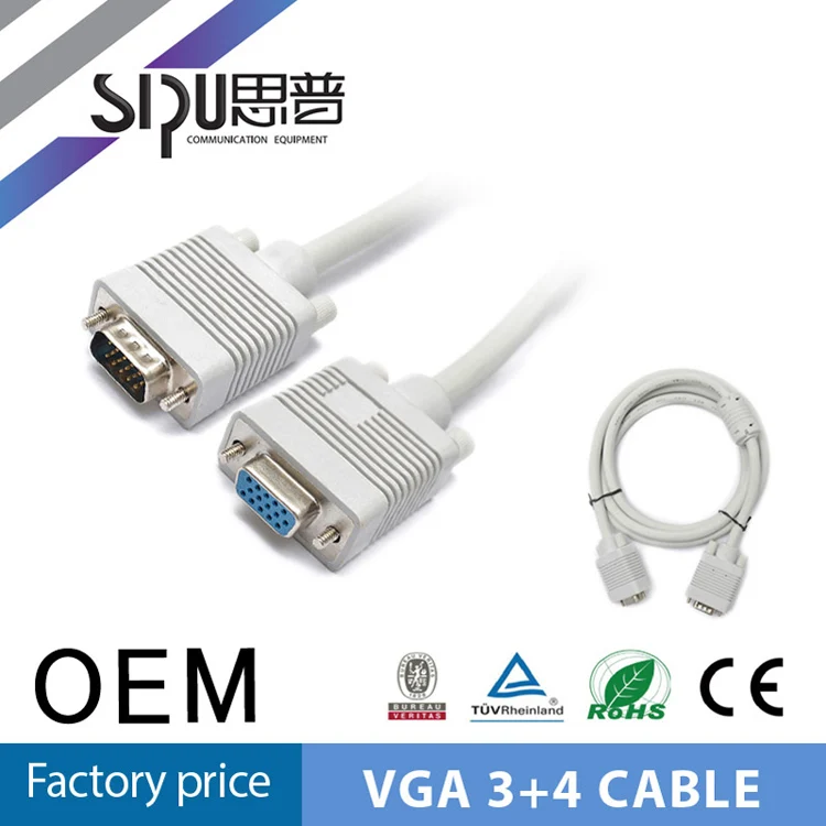 SIPU высокого качества лонг vga кабель спецификации 10 м VGA кабель 3 + 4