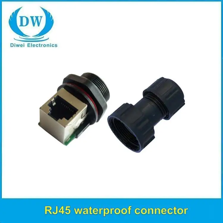 Китай дешевые высокого качества водонепроницаемый собрались IP67 RJ-45 Серии am-фенол разъем с черный корпус