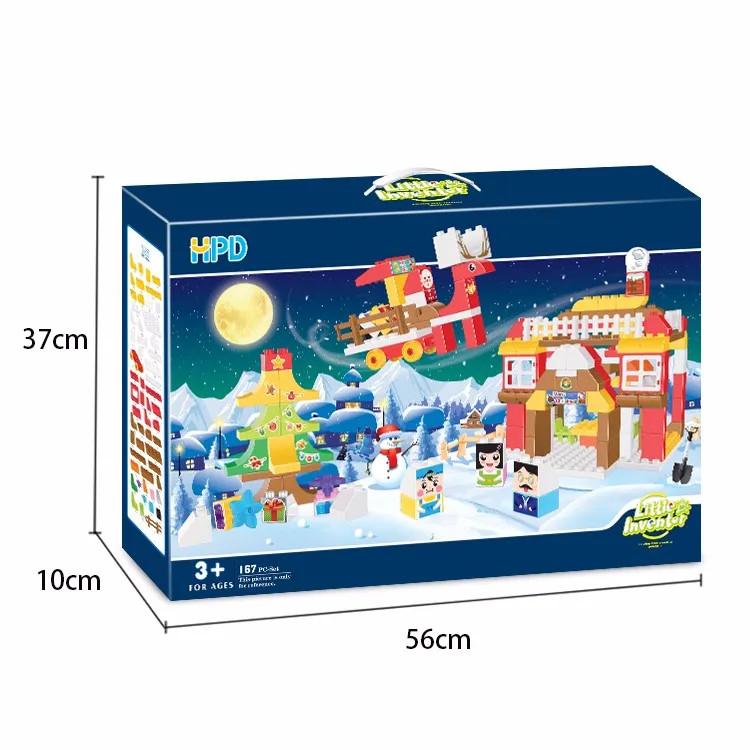 Certified Enlighten Christmas Building Blocks Toys For Kids Building Bricks Compatible With Large Size