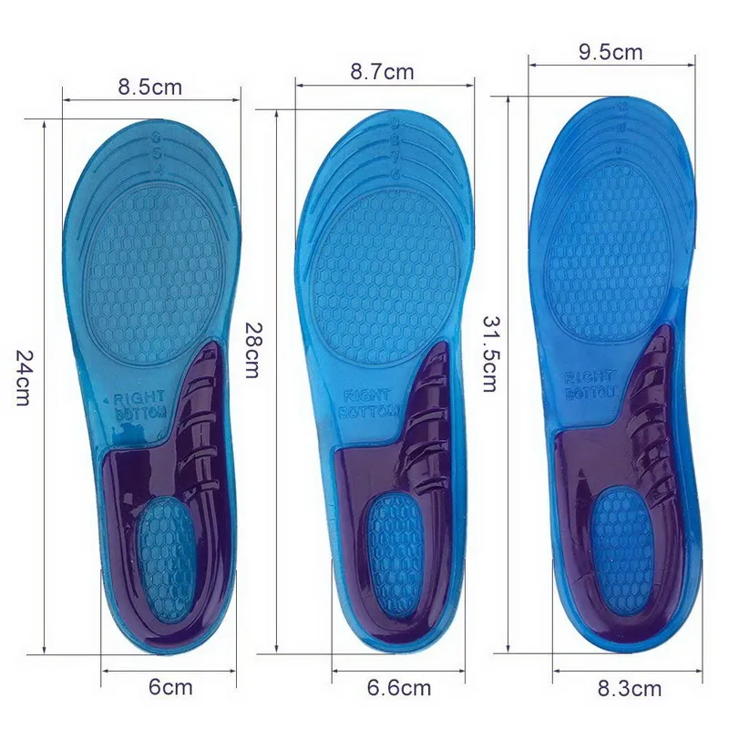 Silicone Insole for Men and Women Shoes Insert