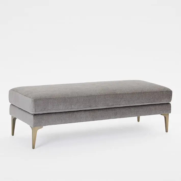 Bedroom Furniture Luxury Velvet Fabric Upholstery Footboard Ottoman Bench For Bedroom Home Bed Bench