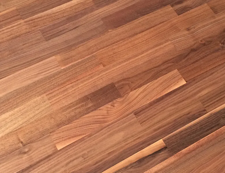 American Walnut Engineered Wood Flooring 3-layer 3-strip UV Lacquered