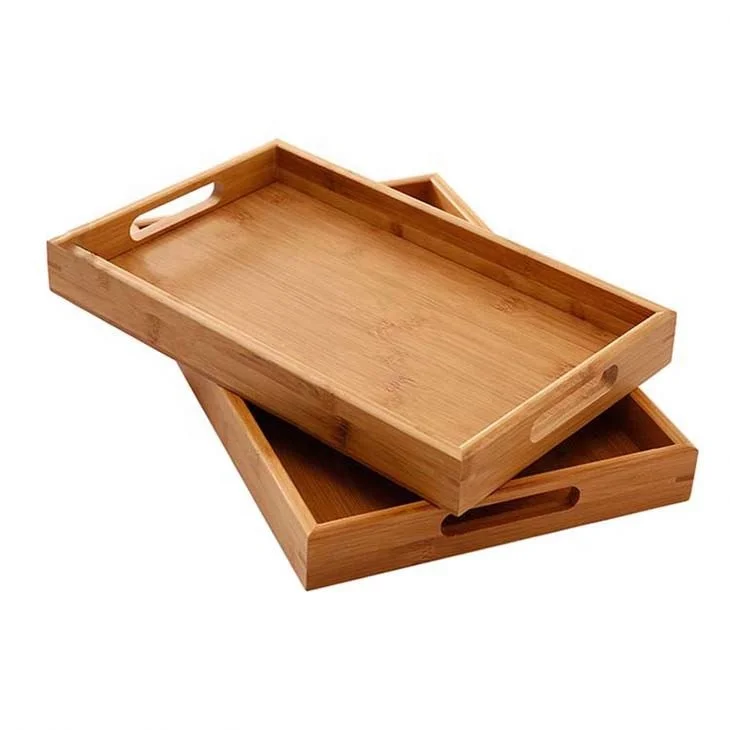 
Ecofriendly bamboo wooden tray woven bamboo serving trays cheap wholesale natural tray 