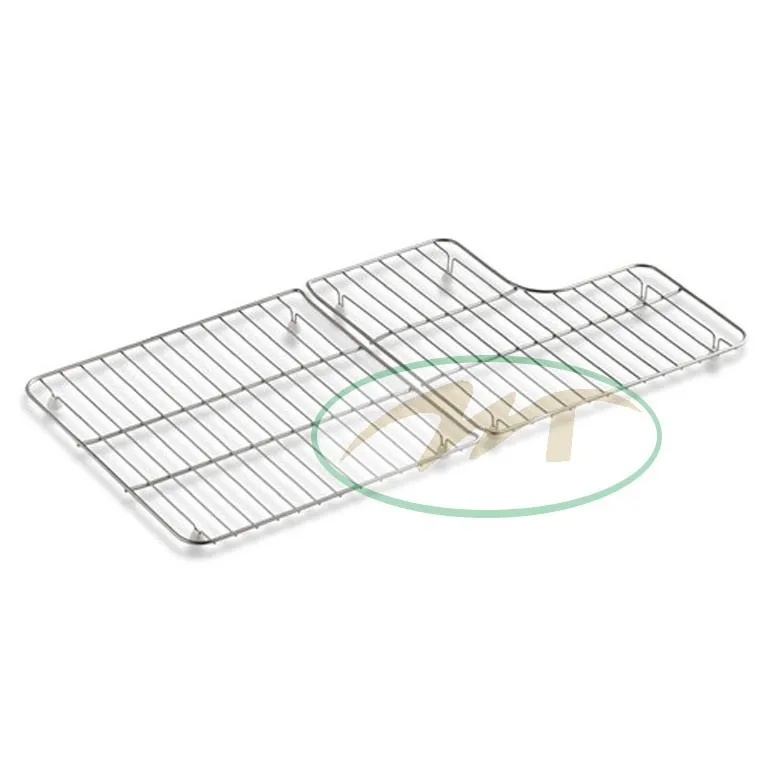 
Stainless Steel Kitchen Sink Bottom Dish Drying Drain Basket Rack 