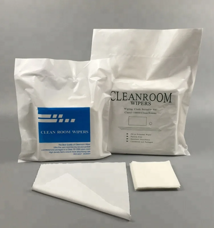
1000 Class 6x6 inch 180gsm 9095 Lint Free Industrial Clean Cleanroom Wiper Microfiber Wipe Cloth 