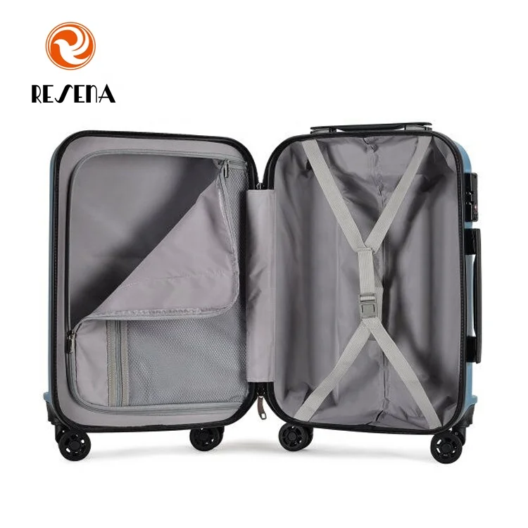 RESENA Factory Unique Design 3PCS Aluminous Trolley Suitcase Travel ABS Luggage Set